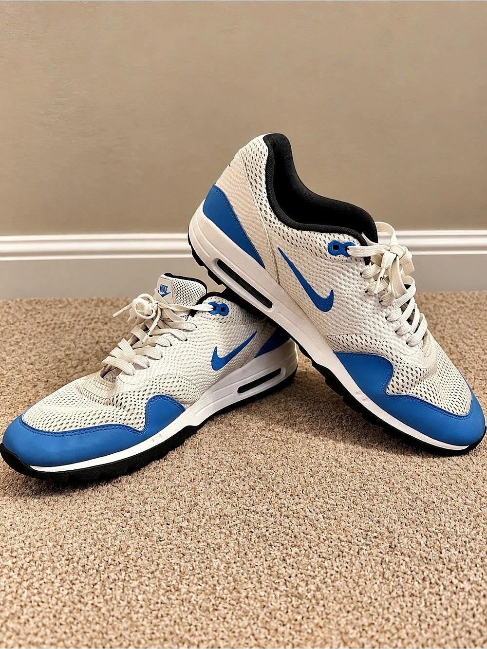 Nike Air Max 1 Men's Sneakers White Blue US 14